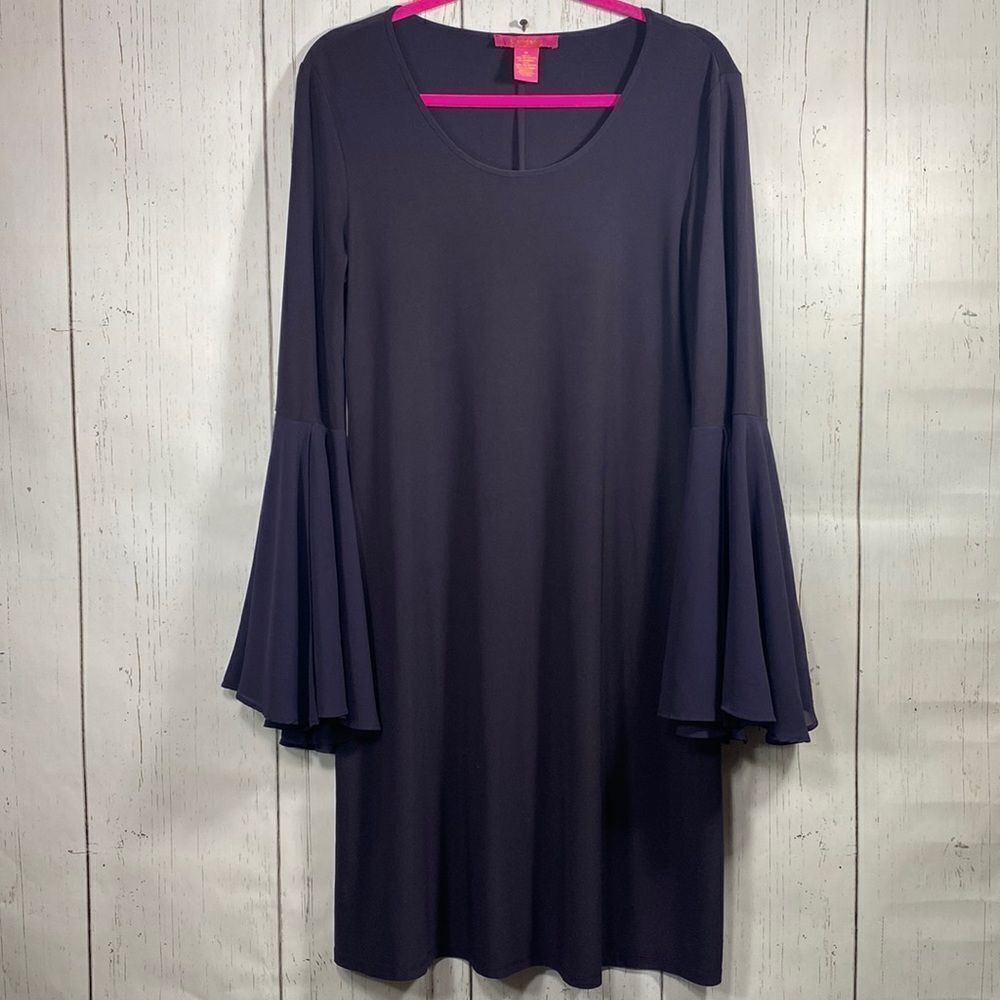 Catherine Malandrino Purple Bell Sleeve Shift
Dress Size M Minimalist Elegant